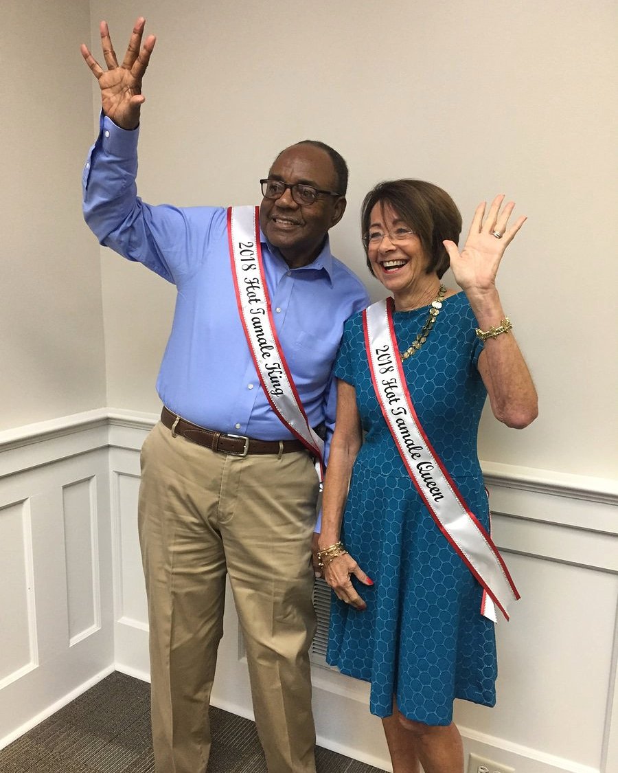 Say hello to this year's Hot Tamale King and Queen, Charles Strange and Docia England! The announcement was made this morning at the Greater Greenville and Main Street's Central Street office. Be sure to look for a full story in Friday's paper. 📰