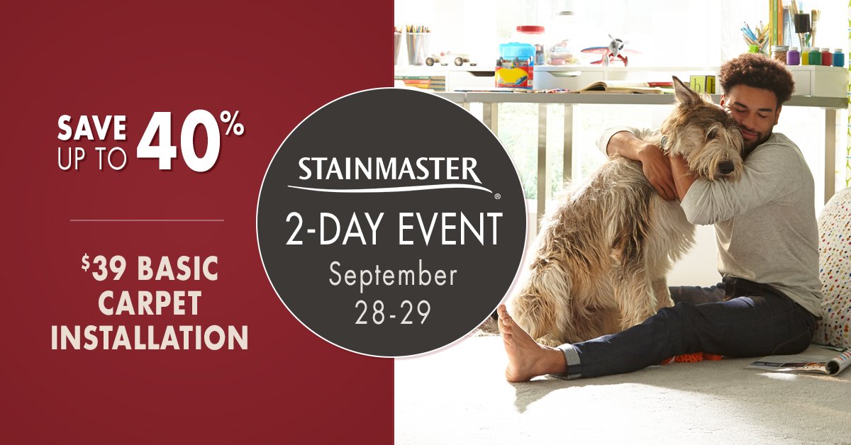 RCWilley's tweet image. Get a Free Pre-Measure and Save up to 40% at Our 2-Day Stainmanster Event!

rcwilley.com/t/6090/CT/www.…

#rcwilley #stainmaster #2dayevent #carpet #flooring #stainmasterevent #freepremeasure