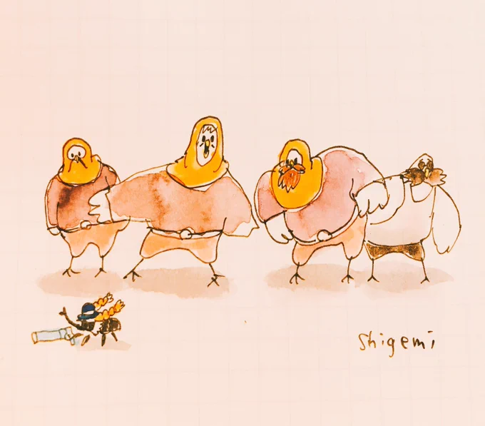 鳥でパロディ 