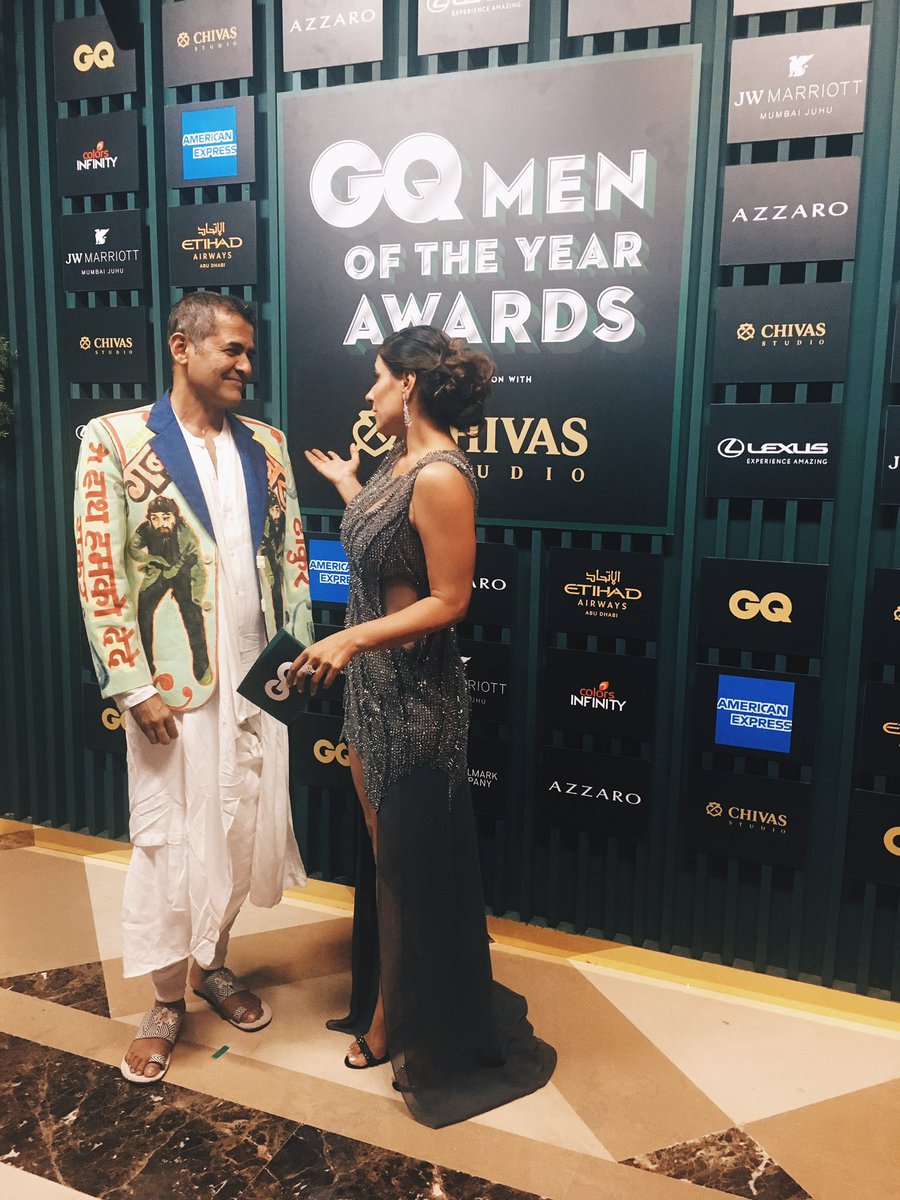 gqindia's tweet image. #ADSingh brought #Gabbar as his +1. We approve. #GQAwards @ChivasIndia