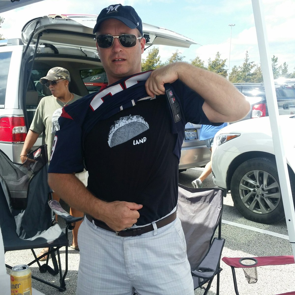 Taco Land gear making an appearance with tailgating fans in Houston!