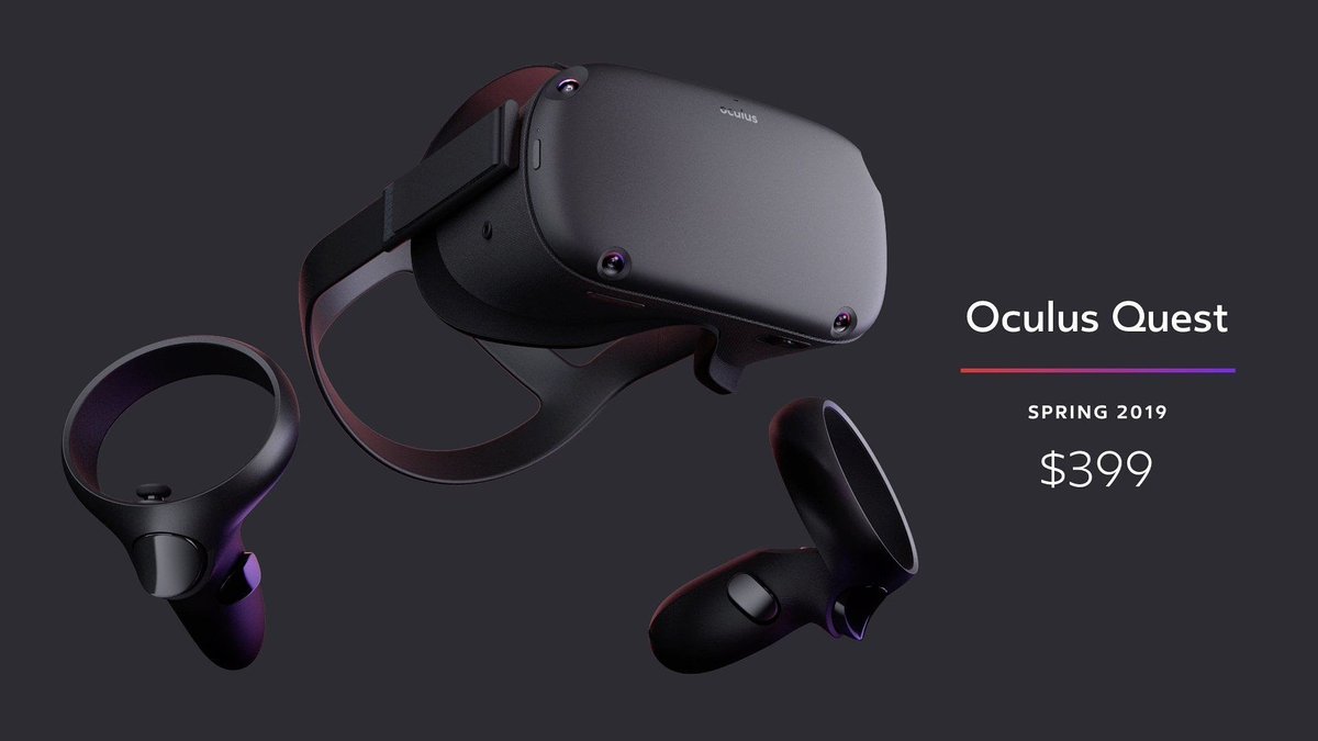 Oculus/Facebook lanzan el nuevo #Oculusquest muy bien de precio. Room scale infinito que nos permitirá a tod@s movernos por un entorno virtual sin cables ni ningún dispositivo adicional.