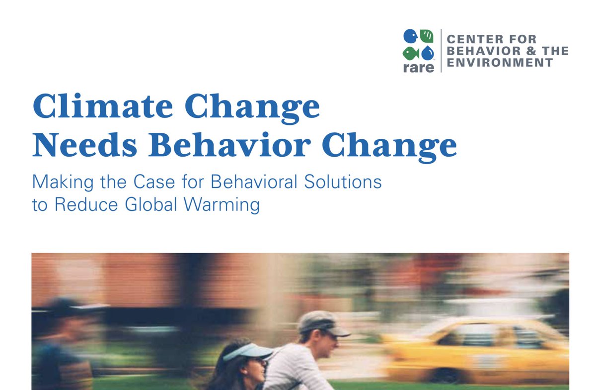 Rare_org's tweet photo. NEWS: Rare’s Center for Behavior &amp; the Environment releases report showing changes to individual human behavior could cut greenhouse gas emissions by one-third. 

Check it out —> https://t.co/RfZRyVNdWa https://t.co/mfSScdyL9B