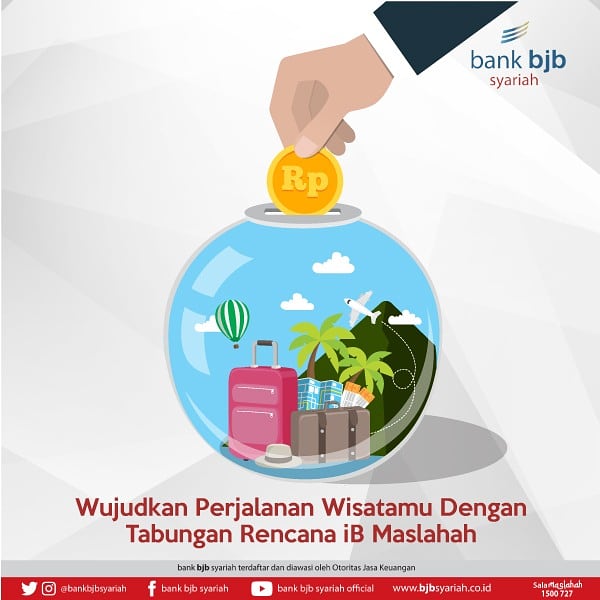 bankbjbsyariah's tweet photo. Kini melalui Tabungan Rencana iB Maslahah bank bjb syariah, dapat membantu kamu mewujudkan rencana liburanmu bersama keluarga atau sahabat ke tempat impian dengan mudah.
#bankbjbsyariah #maslahah
#tabunganRencana
#syariah https://t.co/f3nuZ3UsaH
