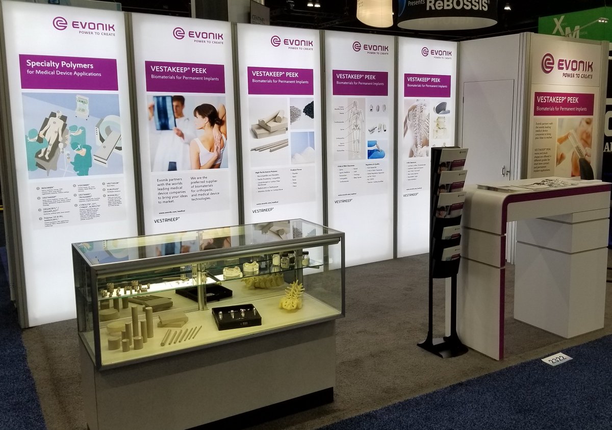 #NASS2018 Come visit us at Booth 2322 and learn more about VESTAKEEP® PEEK biomaterial for spine implants ow.ly/PvTi30m03vN <a href="/NASSspine/">NASS</a>