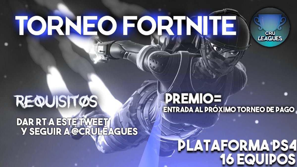 CruLeagues's tweet photo. [#PrimerTorneo]

¡Anunciamos el primer torneo de la Cru League! Va a ser un torneo de #Fortnite y si queréis entrar tenéis todos los requisitos en la imagen. Una vez hechos todos los pasos MD 📩 https://t.co/FjJVFWD5am