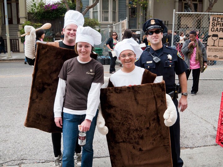 #TBT An oldie but a goodie - The 1st Street Food Festival when we dressed up as squares and SF Police Dept. gave donuts a break for the day ;) This year it's happening again on October 13th, more info from @lacocinasf sfstreetfoodfest.com