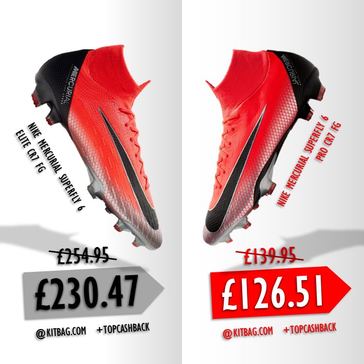 BootRoomDeals's tweet photo. New CR7 boots - Which deal would you go for? #ELITE vs #PRO
#BOOTROOMDEALS #BOOTROOM #BOOTS #CLEATS #DEALS #ATHLETE #FITNESS #FOOTBALL #SOCCER #RUGBY #KITBAGFC #NIKE #NIKEFC #NIKEFOOTBALL #NIKESOCCER #CR7 #CRISTIANO #GOAT #POGBA #HAZARD #SALAH #BECOMESUPERIOR #THIRSTYTHURSDAY https://t.co/HMQBypEwrg