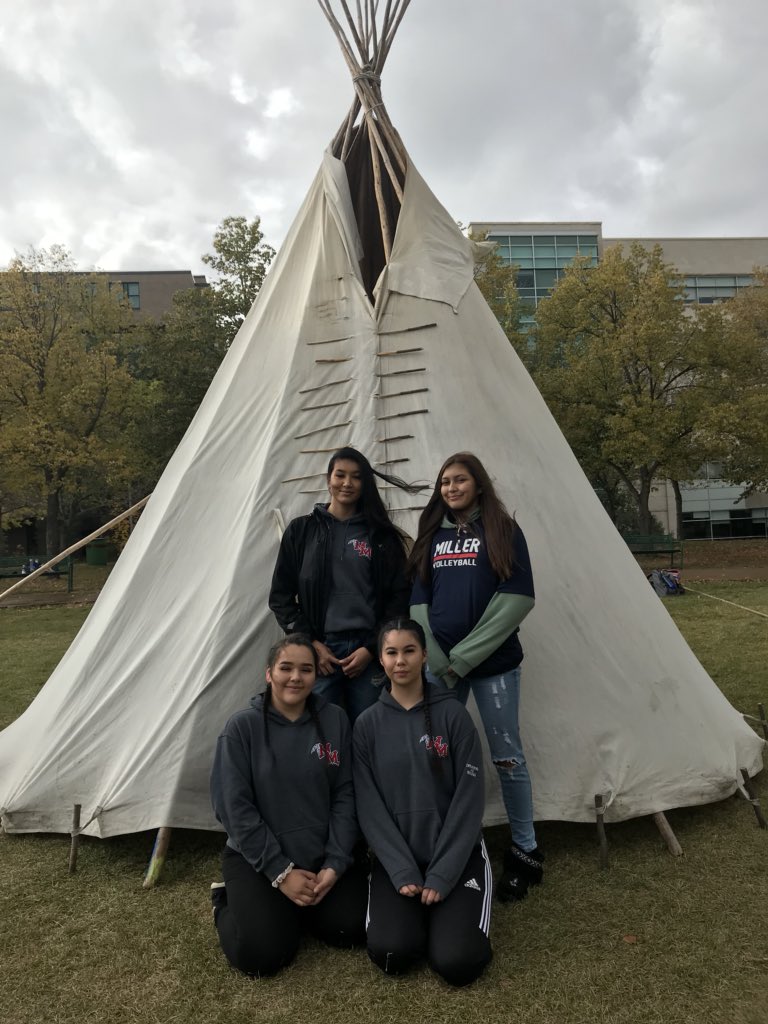 ChazzyDanielle's tweet photo. Congrats to my FNMI female students at Miller for winning 1st place in the women’s category at the Glen Anaquod memorial tipi raising competition. #tipiraising #millerHighschool https://t.co/REJQKxZzgF