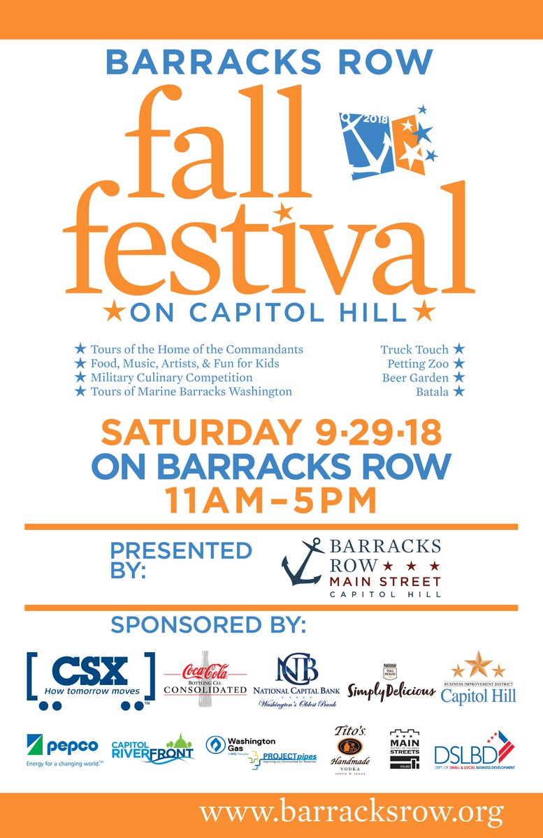 BarracksRow's tweet photo. Who's excited about the #BRFallFest this Saturday? Looks like it's going to be about 75 degrees and sunny ALL DAY LONG! Come get some vitamin D and make up for having spent the last few rainy days indoors! https://t.co/ihN2z90WDv
