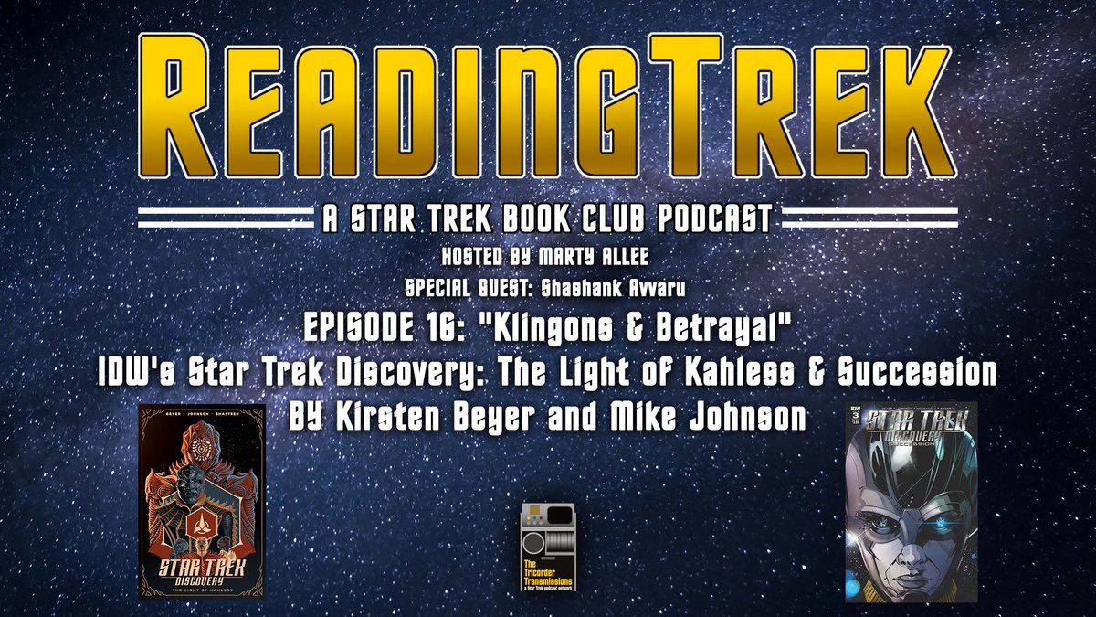 ReadingTrek's tweet photo. Ep. 16 of #ReadingTrek is live. @timetravelmarty and @gutter_hero discuss @IDWPublishing Discovery comic series “The Light of Kahless” and “Succession”. Enjoy! https://t.co/RniIgwmilZ https://t.co/fCrWRdLOBq