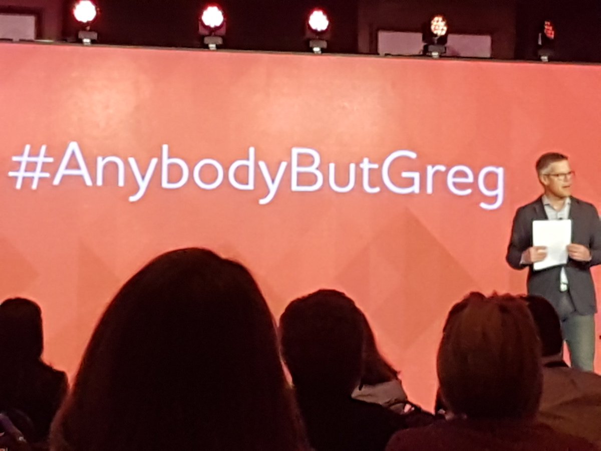 chappynyi's tweet photo. The picture says it all

#celeroconf2018 
#anybodybutgreg https://t.co/emcaKSgEps