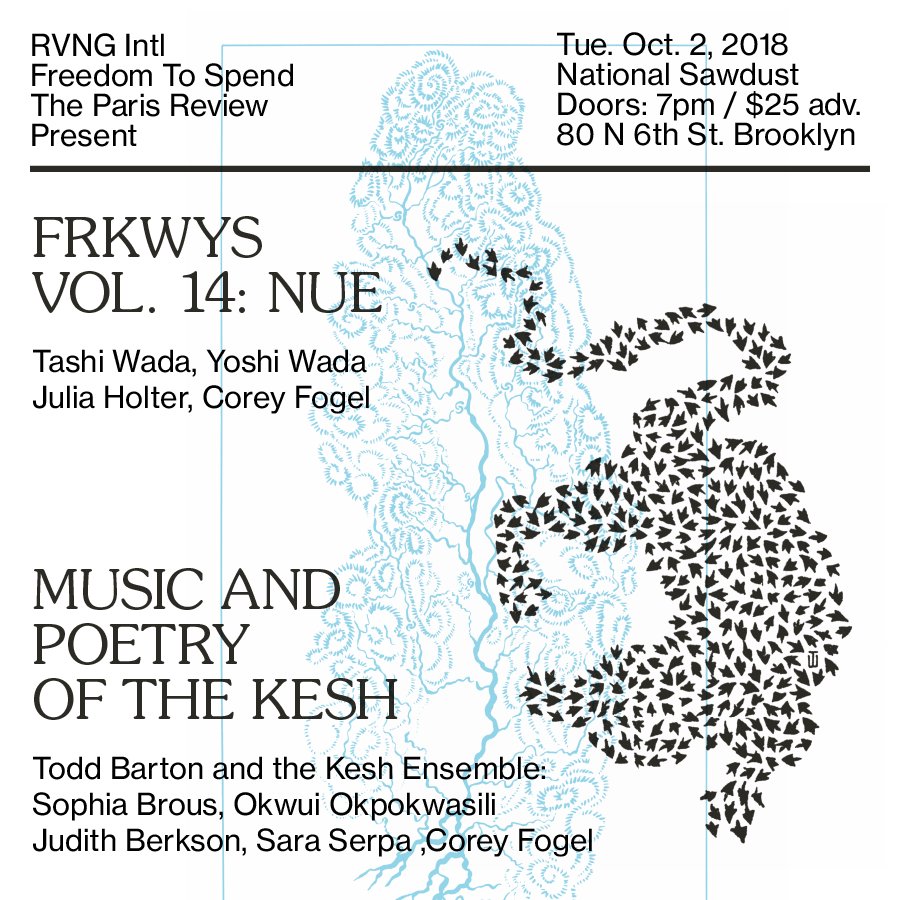 rvngintl's tweet photo. nyc ~ tashi wada, yoshi wada, julia holter, + corey fogel perform the music of nue (frkwys vol. 14) @NationalSawdust this tuesday, october 2 - co-presented w/ @parisreview, tickets here: https://t.co/oqxkEumaLf https://t.co/Umw0BoQ6Kc