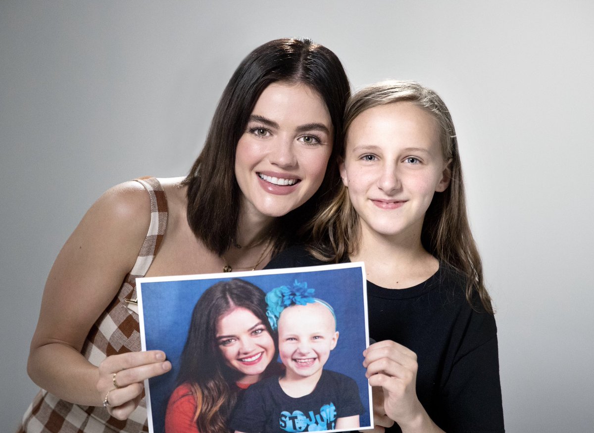 lucyhale's tweet photo. I first met Bailey at St. Jude back in 2014 and thanks to their incredible work, she’s doing even better today. Join me &amp; help kids like Bailey with my “Do It for the Babes” tee that benefits St. Jude. Get yours here: https://t.co/4NrWtUuD9D https://t.co/FJ2en7CDZU