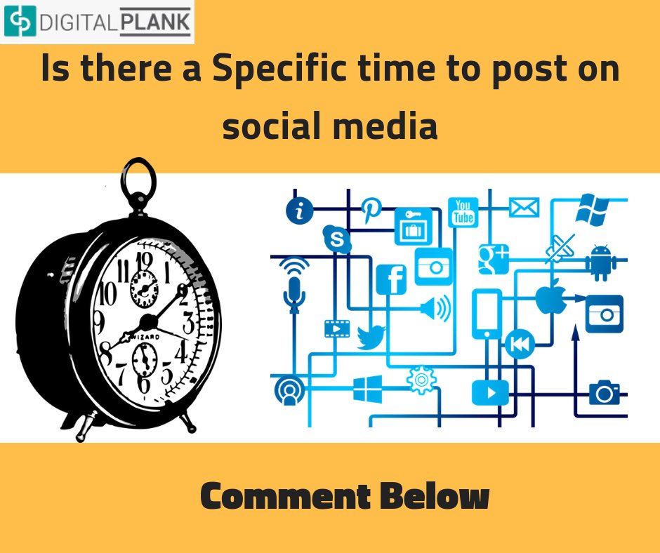 digitalplank's tweet photo. Is there a specific time to post on social media?
#DigitalMarketing #socialmediamarketing #socialmeida #digitalplank @digitalplank https://t.co/kGn5Hlw2Ru