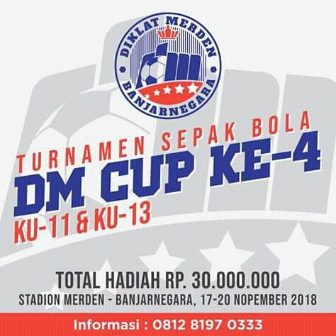 Banjarnegara__'s tweet photo. Turnamen Sepak Bola DM Cup Ke - 4 • Total Hadiah Rp 30.000.000 • 17-20 November 2018 • Stadion Urang Jaya , Desa Merden , Kecamatan Purwanegara , Banjarnegara
#DiklatMerden
#DMCup https://t.co/73PAY560F3