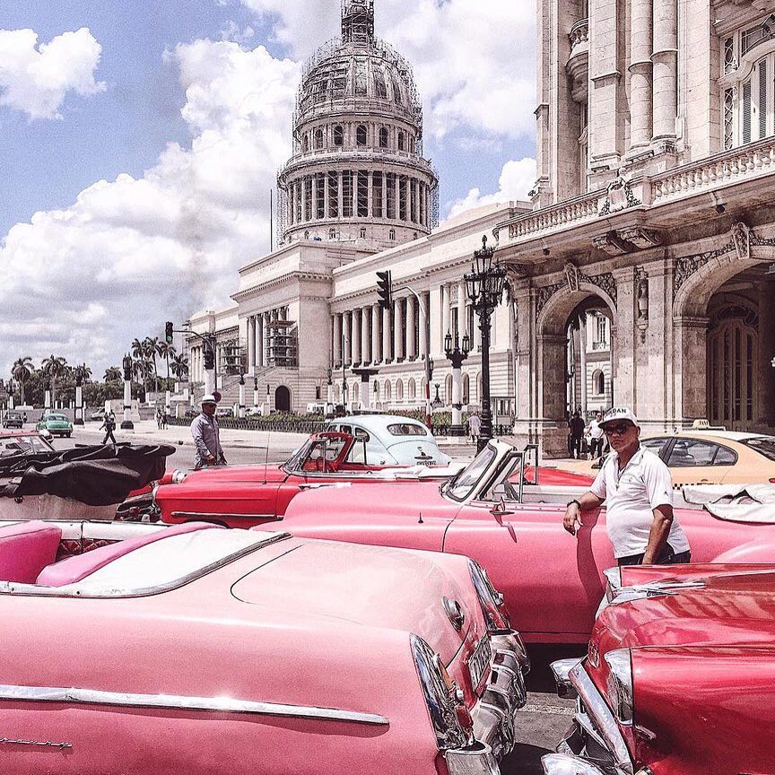 DiscoveringCuba's tweet photo. The pink #Havana. What is the color you remember most in Havana? 🚗😍❤🇨🇺 #Cuba #InspiredCuba #ExperienceCuba #TravelCuba #CubaTravel #cubansbelike #ilovecuba #lovingcuba #cubagallery #habanawalkers #discovercuba #onlyincuba #alocubano #visitcuba #lovehavana #ilovehavana https://t.co/1E6982UWhI