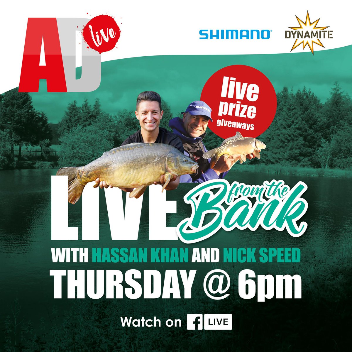 DynamiteBaits's tweet photo. Head over to the @anglingdirect Facebook page at 6pm for a LIVE question and answer video with our very own Nick Speed and a Dynamite prize giveaway...
#NickSpeed #matchfishing #anglingdirect #angling #fishing #fishingtips https://t.co/l4PvoZID96