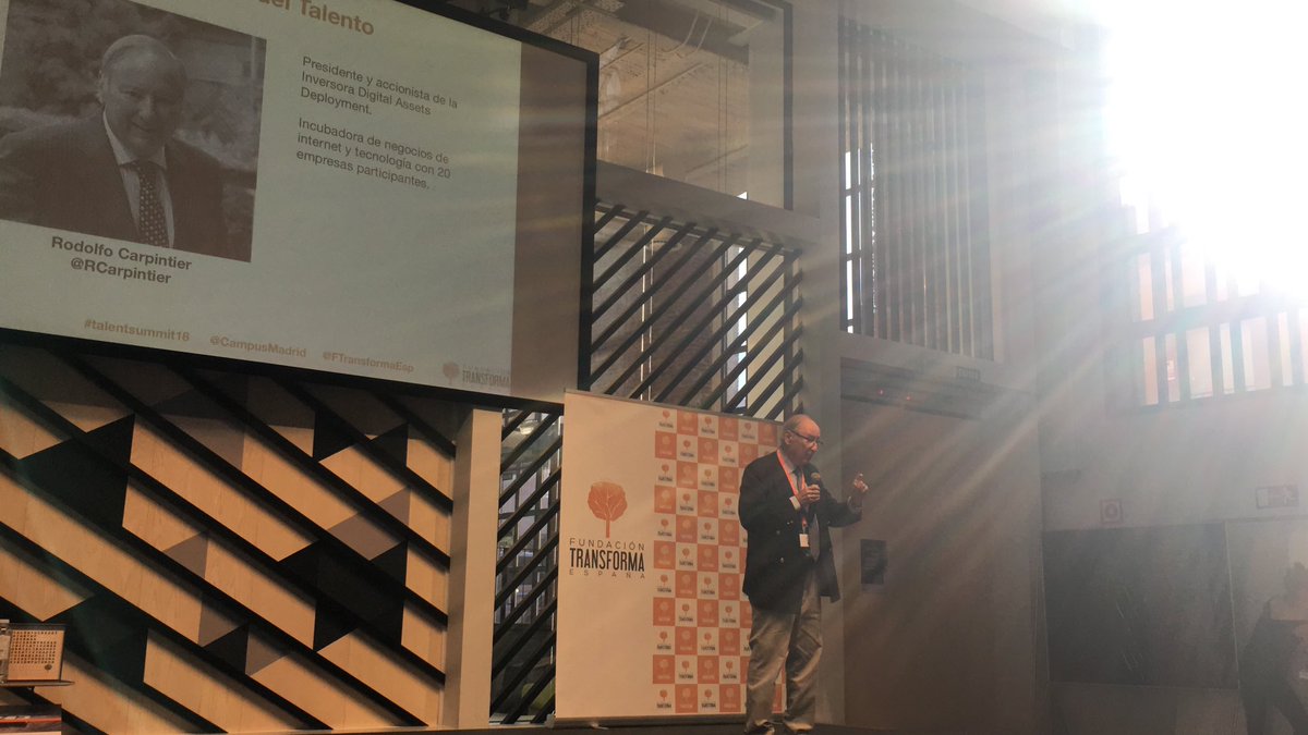 Puzlead's tweet photo. “Las #Startup con más éxito son aquellas que han conseguido crear un verdadero equipo que cree en la idea” @RCarpintier Orgullo poder escucharle en el #talentsummit18 @CampusMadrid @FTransformaEsp https://t.co/Z2Q1Qc8kBs