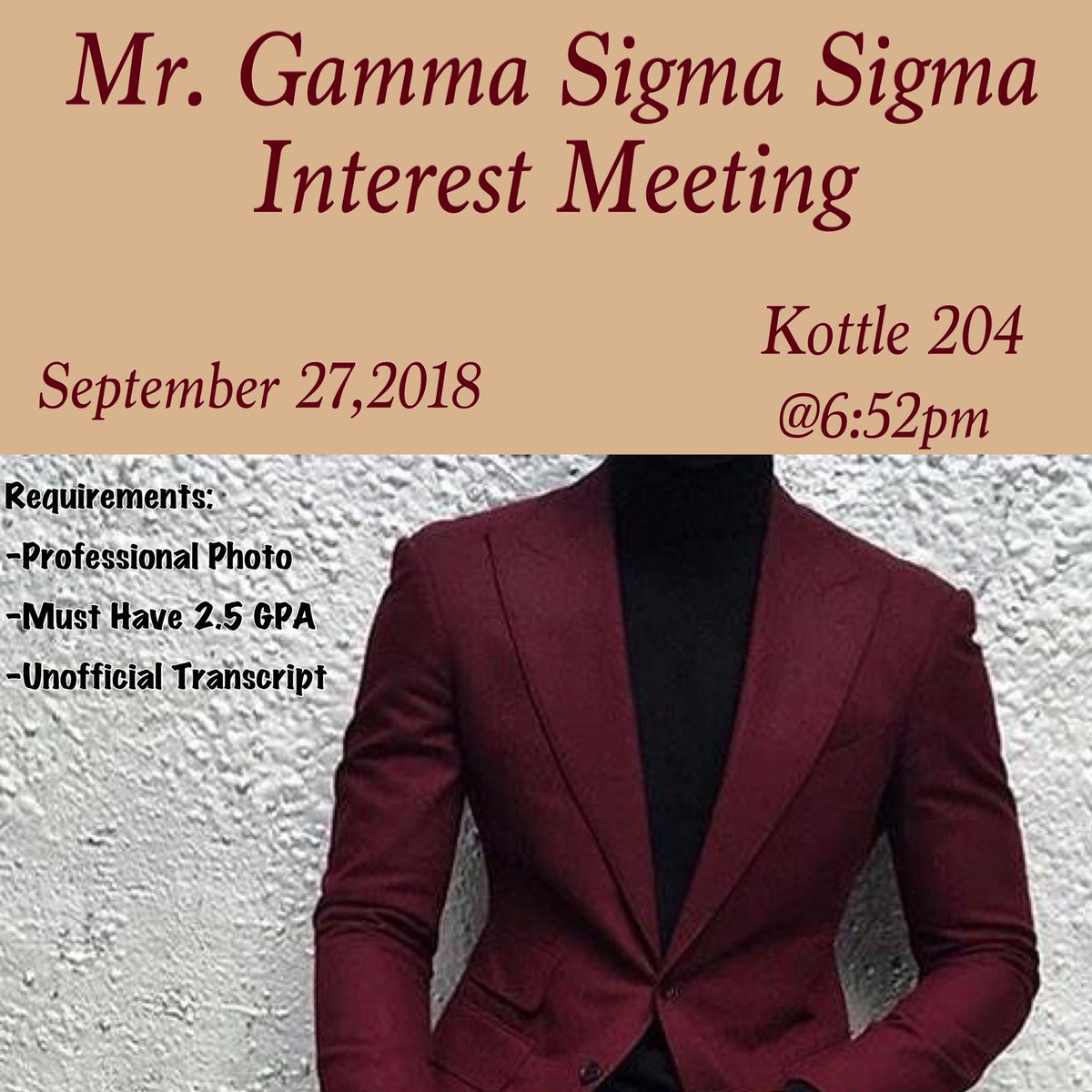 BCU_GammaSigs's tweet photo. TONIGHT ! https://t.co/UzBx8MvTeK