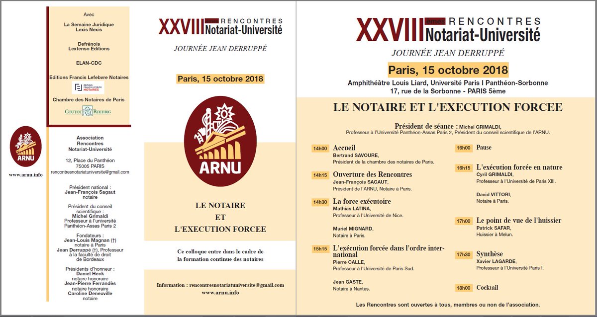 VinceToussaint's tweet photo. #Notaires 
Vous n'êtes pas dispo pour suivre le colloque de l'@arnuinfo consacré à l’exécution forcée le 15 octobre prochain?

Inscrivez-vous vite au webinaire gratuit pour suivre les débats en direct sur votre écran, en vous connectant sur https://t.co/PGzyiuhmkY https://t.co/bezindjGKR