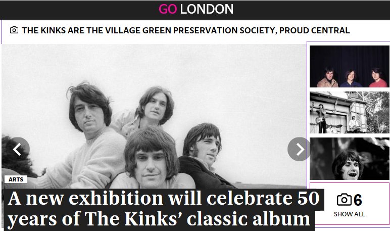"Standard, Standard, get y'er Evening Standard".....Swinging Sixties icons The Kinks celebrate 50 years of their most celebrated album with an exhibition in collaboration with <a href="/proudgalleries/">Proud Galleries</a> from Oct 4 to Nov 18 standard.co.uk/go/london/arts… @EveningStandard <a href="/TheKinks/">The Kinks</a> #proudgalleries