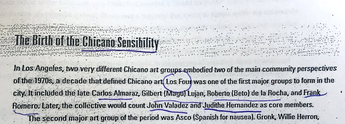 _KennyUong_'s tweet photo. Found out in my Chicano/a &amp; The Arts class that @judithez, artist who created the art panels at @metrolosangeles Downtown Santa Monica Station, was part of the Chicano art group called Los Fours in the 1970s! #art #TheMoreYouKnow #LAMetroArt #JuditheHernandez https://t.co/gAbs6r0aSs