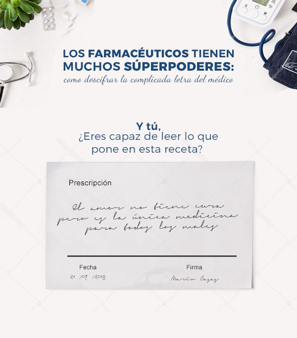 promofarma's tweet photo. Celebra con nosotros la Semana del Farmacéutico 🥳

¿Eres capaz de adivinar qué pone en esta misteriosa receta? 🧐 https://t.co/OldURJkHLT

#farmacia #salud #juego https://t.co/V5s62RemDj