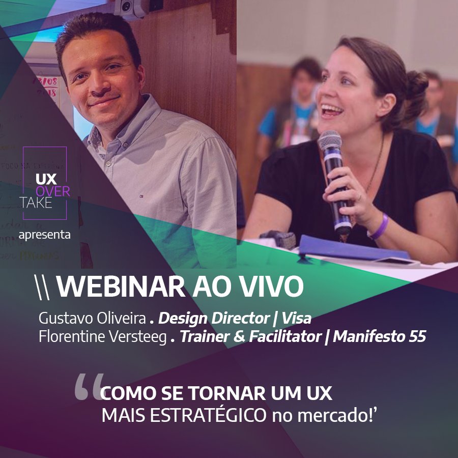 CatarinasDesign's tweet photo. É HOJE!! 🎊 🎉 🎊 🎉 Webinar com Gustavo Oliveira, Design Director da Visa e Florentine Versteeg, Trainer &amp; Facilitator do Manifesto 55! Como levar sua carreira de UX para um nível estratégico! Gratuito, aproveita que as inscrições ainda estão abertas :) https://t.co/7RRAVaoylM https://t.co/fyd861VNSR