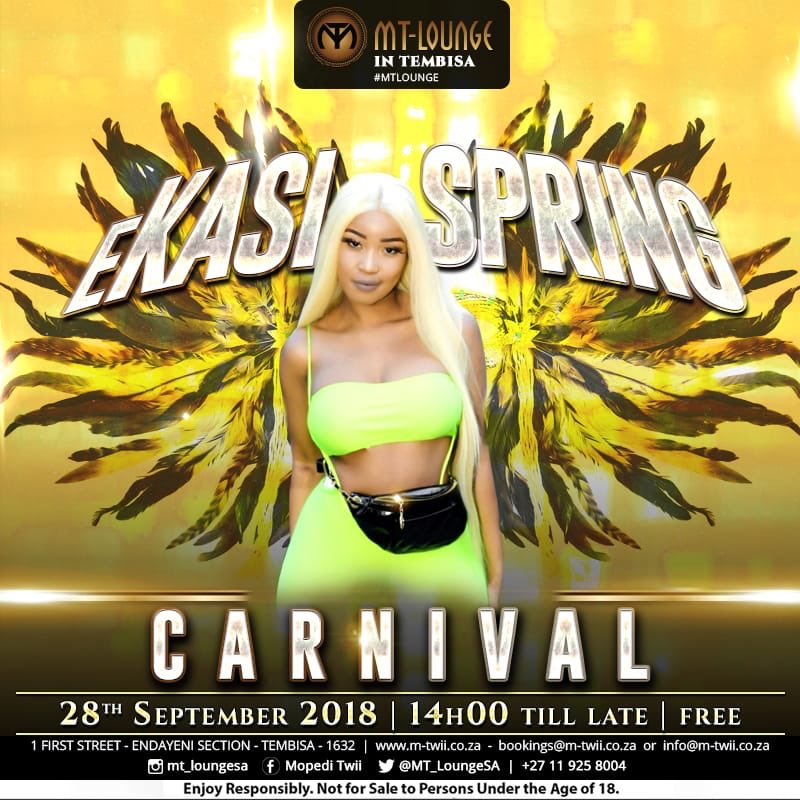 Catch @evamodika @Amara_rich21. @Mandisa_ndisa @Phoebe17fable <a href="/TebogoRamokgadi/">#AFRICANDIAMOND💎</a> #eKasiSpringCarnival #MTLounge #Tembisa Friday 28 September 2018