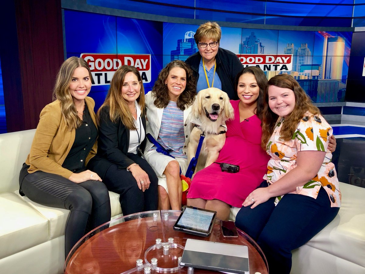 Fox5Max's tweet photo. I had the best time at @FOX5Atlanta today - so did Leigh! Watch all of our interviews here: https://t.co/gvMpTsxCU8 #OperationMax @CanineAssistant https://t.co/Eus8za29Xv