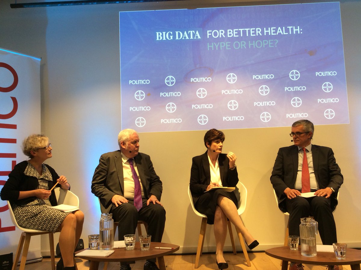 LivePOLITICO's tweet photo. A.Rys Director @Food_EU A.Cave @EMA_News @NABedlington &amp; M.Lawler speak to @katiedjennings about #BigDataHealth https://t.co/o707MdIJSF