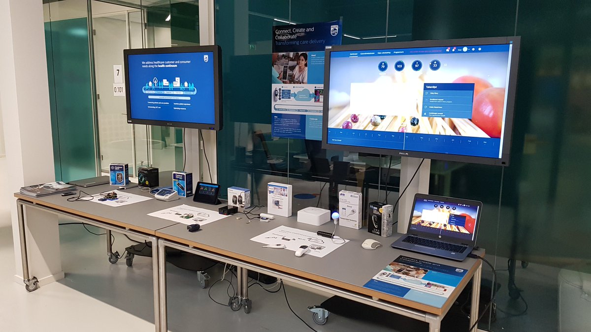 drckandrade's tweet photo. Exciting demo at Philips #DigitalHealthcare symposium uses Philips HealthSuite Digital Platform and Innovation Services' expertise to give people control over connecting devices, sharing data and improving their health #healthsuitedigitalplatform @PhilipsHealth @PhilipsResearch https://t.co/QYnXrhxrY2