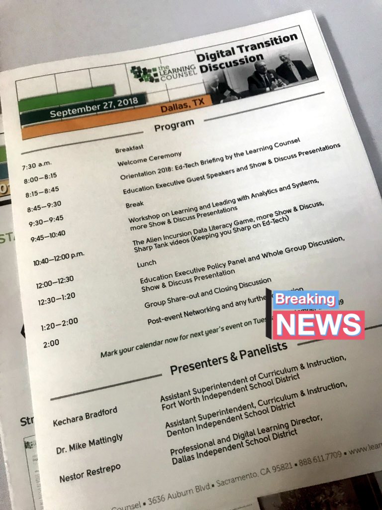 khechara's tweet photo. 💻 Excited to present on the @learningcounsel panel today to discuss the digital transition in education and how it impacts our curriculum @FortWorth_ISD. #FWISD #LearningCounsel #DigitalTransition https://t.co/pkWuXzY085