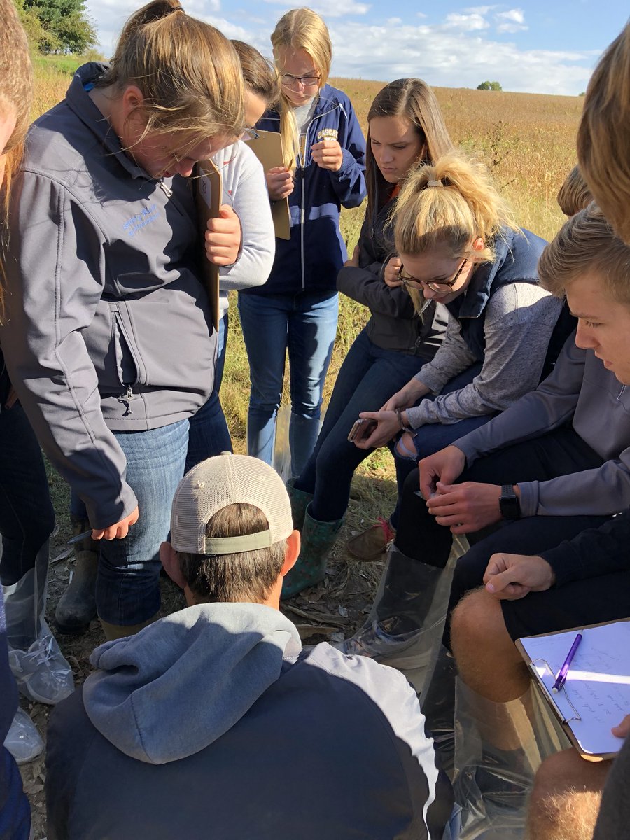 josmcq's tweet image. I got asked earlier this week, “What does auntentic engagement look like to you?” These pictures from today is my answer. Seniors killing it in the soybean field today. #TeachAg #Agronomy101 #yieldtest