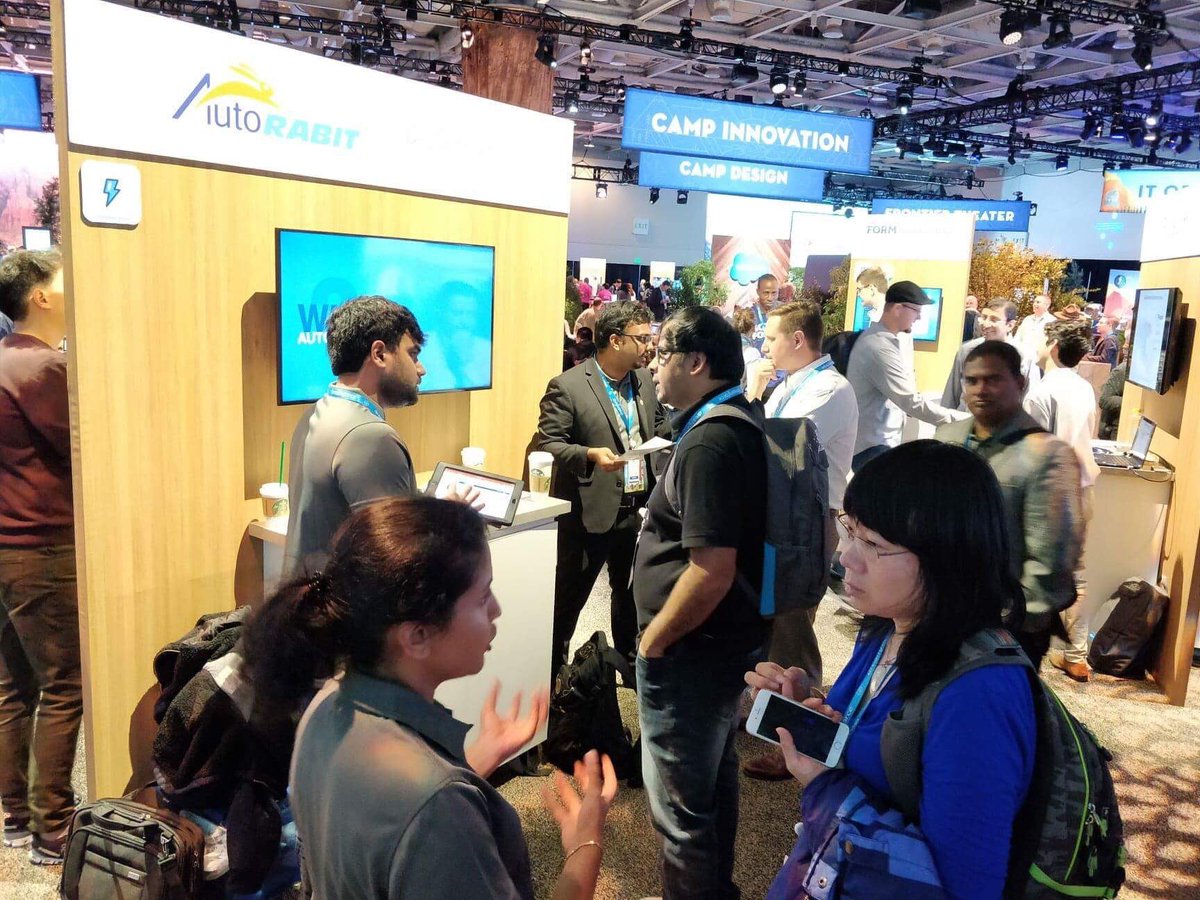 autorabit's tweet photo. Another busy day for the #AutoRABIT team @dreamforce! Stop by our #Booth131 to see a demo. #DF18 https://t.co/2dDtF1gzrh