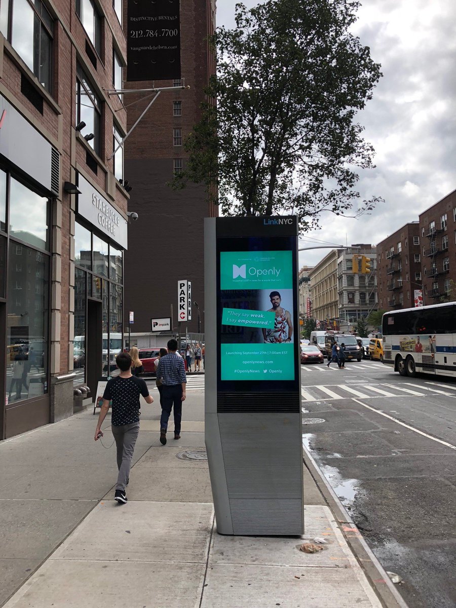 TalonOOH's tweet photo. Today we're proud to help with the launch of @Openly - the impartial LGBT+ news source by @TRF_Stories, supported by @Omnicom's Open Pride network #DOOH https://t.co/UdAaq8ygvR