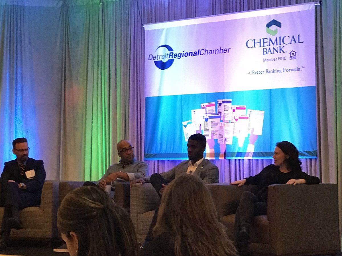 Skislak's tweet photo. @DetroitChamber just crushed Attracting and Retaining Top Talent Lunch @GreektownCasino #excellentpanel @michaelmillionz https://t.co/VVAvvG1C4F