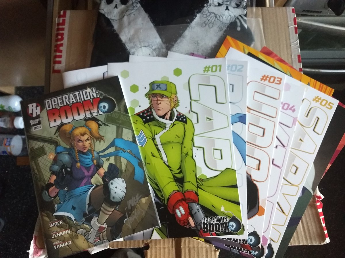 JohnOttaway's tweet photo. I've been watching everyone posting their #OperationBoom stuff all week, thinking, "Where's mine?"
Turns out my bastard cat took and hid the postman's card, saying it was in the recycling bin... THREE DAYS AGO
Thank you @RecklessHeroHQ I'll be getting stuck into this https://t.co/W0chxVfuDl