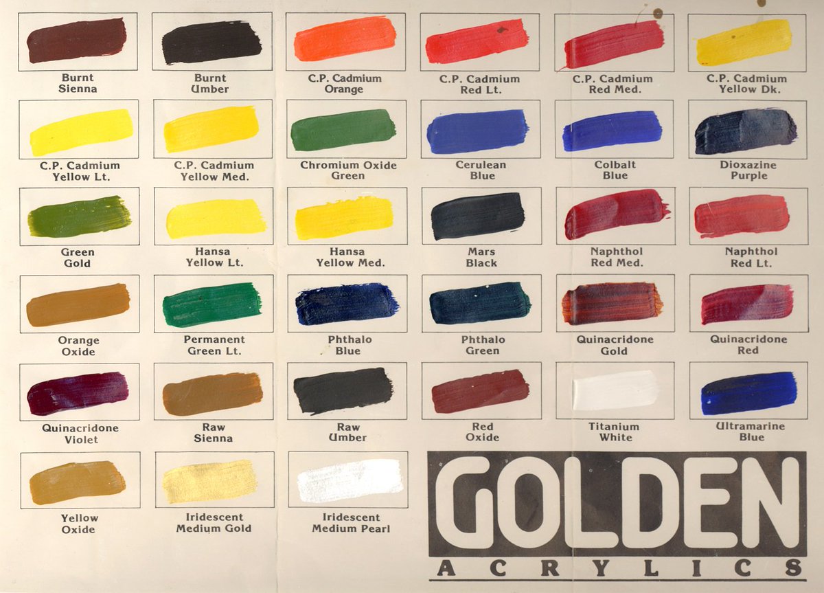 Golden Paints Color Chart