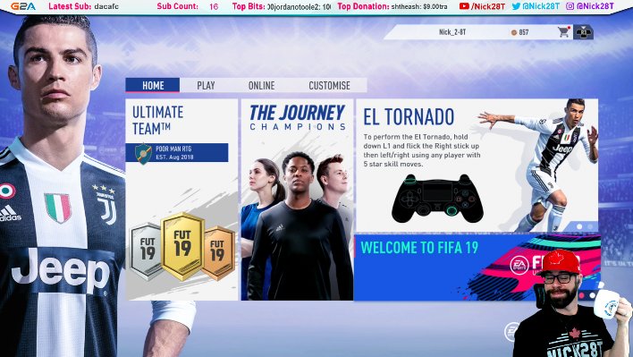 Nick28T's tweet image. WE ARE LIVE! 

Short stream cuz i need to set everything up for tomorrows 40HR STRUM!!!!!

#PMRTG division rivals rewards and gold upgrade packs and new squad and and and: 

twitch.tv/nick28t