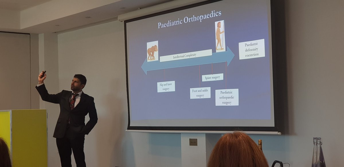 CodingMFT's tweet photo. Fantastically interesting (& delightfully mischievous) presentation on 'Paediatric Orthopedics & Trauma Surgery' by Dr Assad Qureshi at the @SBKEvents #ClinicalCodersNNF event @hotelfootballuk @ihrimuk @RMCHosp @RMCH_Theatres https://t.co/fynEfo68sr
