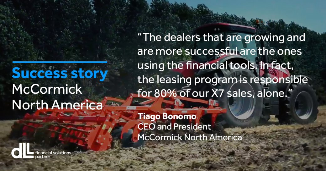 DLLgroup's tweet photo. @DLLgroup “The #dealers that are growing and are more successful are the ones using the #financial tools. In fact, the #leasing program is responsible for 80% of our X7 sales, alone,” Tiago Bonomo, CEO and President. #customerstories #financingpartner https://t.co/1mkZqXxhFz https://t.co/5uMdlwoOMv