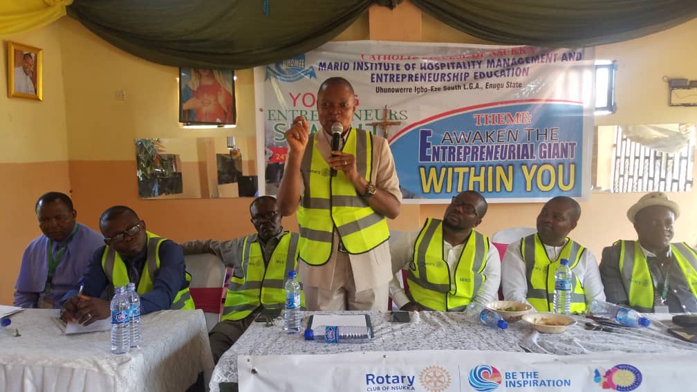 RotaryNsukka's tweet photo. Capacity Building amongst students of Marion school of technology in a Remote Village in Nsukka, We had Medical Practitioners, Public Analyst, Entrepreneurs that has done well in their works of Life impact onto this students #Rotary #Peopleofaction #Rotaryshowcase https://t.co/t8y87OcVR9