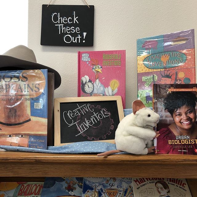 wwlibrarian's tweet photo. I’ve been featuring biographies in my displays this year.  So far it’s been “Who was..” books then sports stars.  I hope these inventors will be as popular!  #librarylife #dentonisdlib #dentonisd https://t.co/IlDmHmG2HP https://t.co/AAD3YySjdU