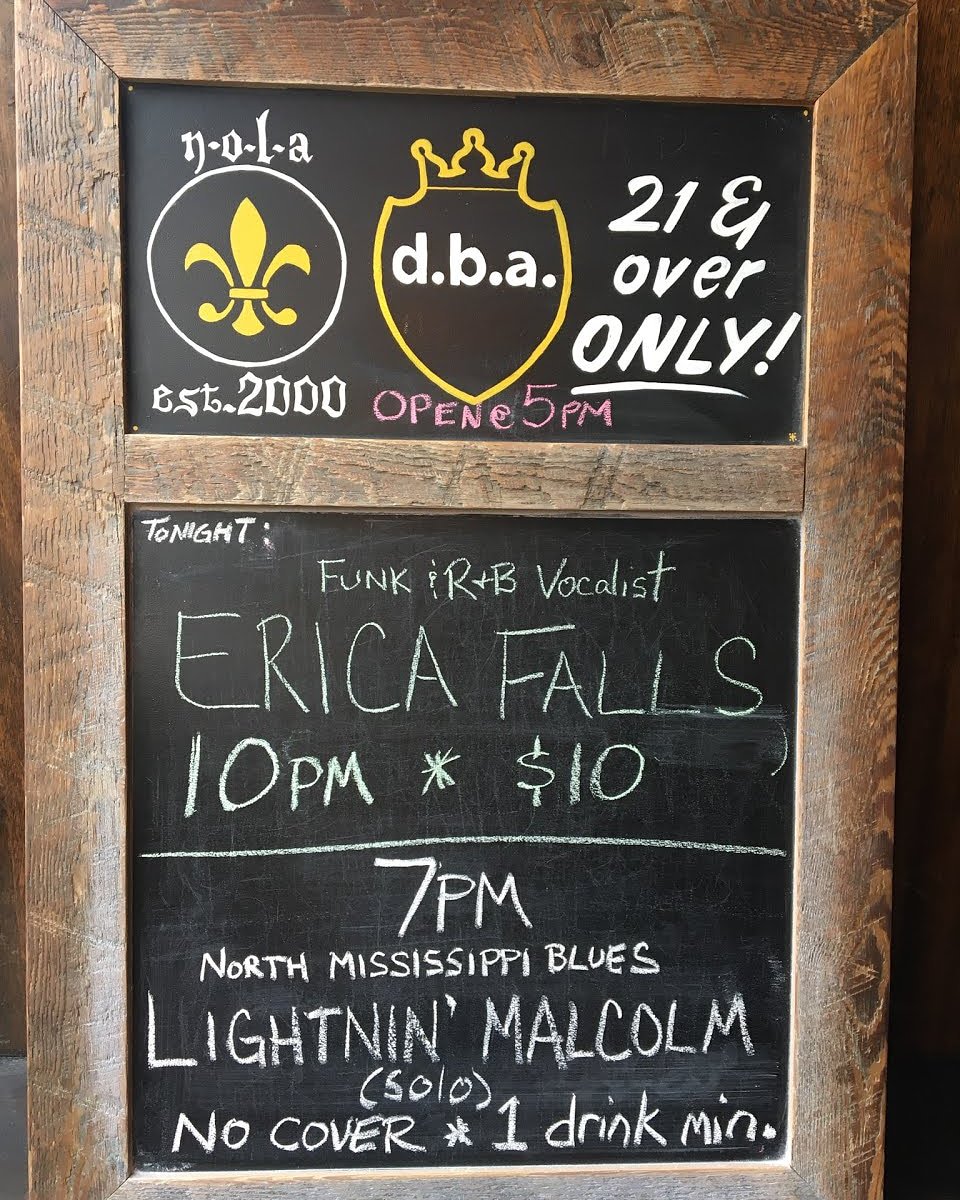 dbaneworleans's tweet photo. Tonight @dbaneworleans
#dbanola 🎼🎶🎵🎤🎸🎹 #frenchmenstreetnola 
#livelocalmusic #ericafalls #lightninmalcolm https://t.co/nCymQftAWt