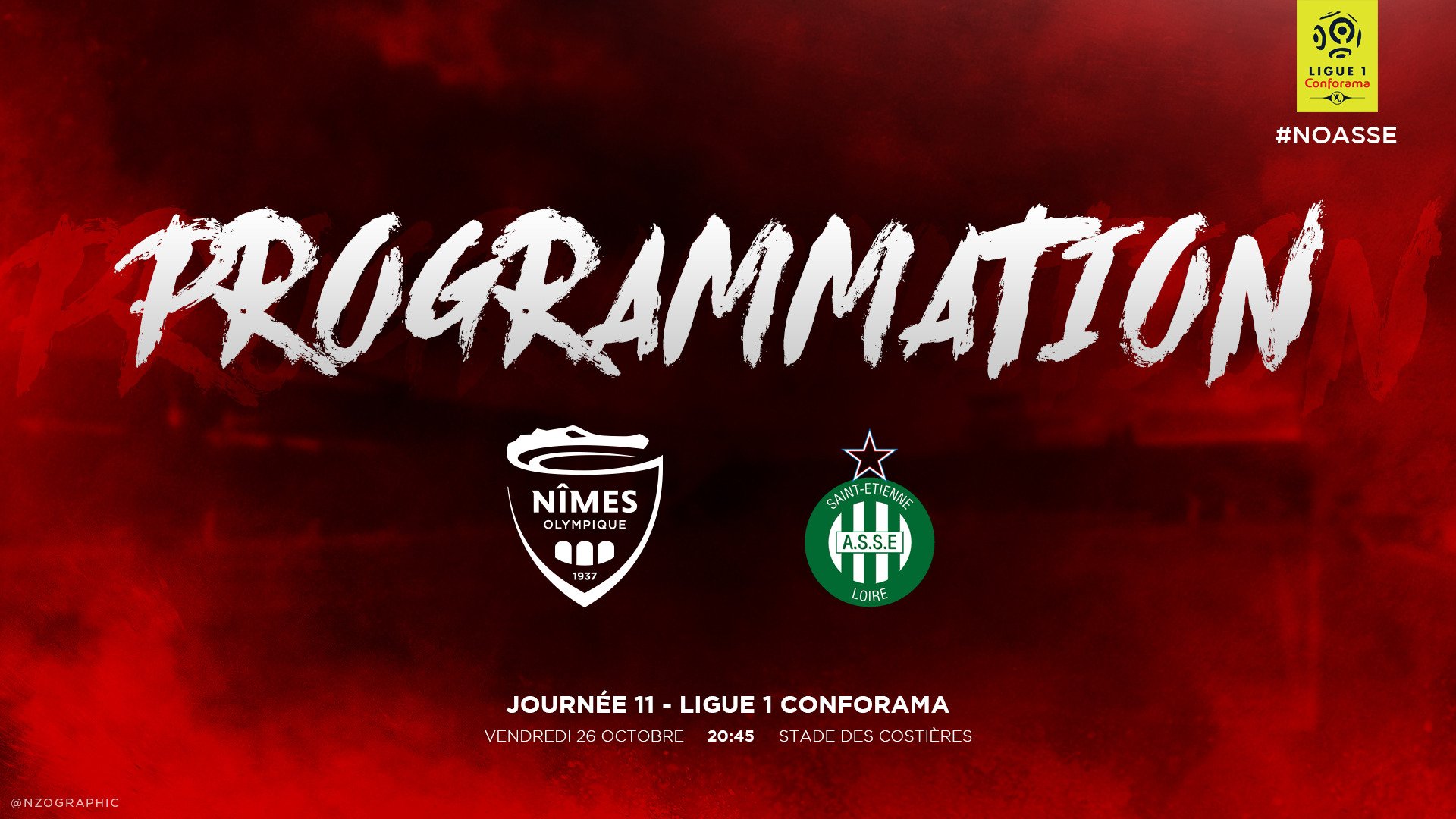 11 EME JOURNÉE DE LIGUE 1 CONFORAMA : NO / ASSE  DoHWLMYXUAAMfFU