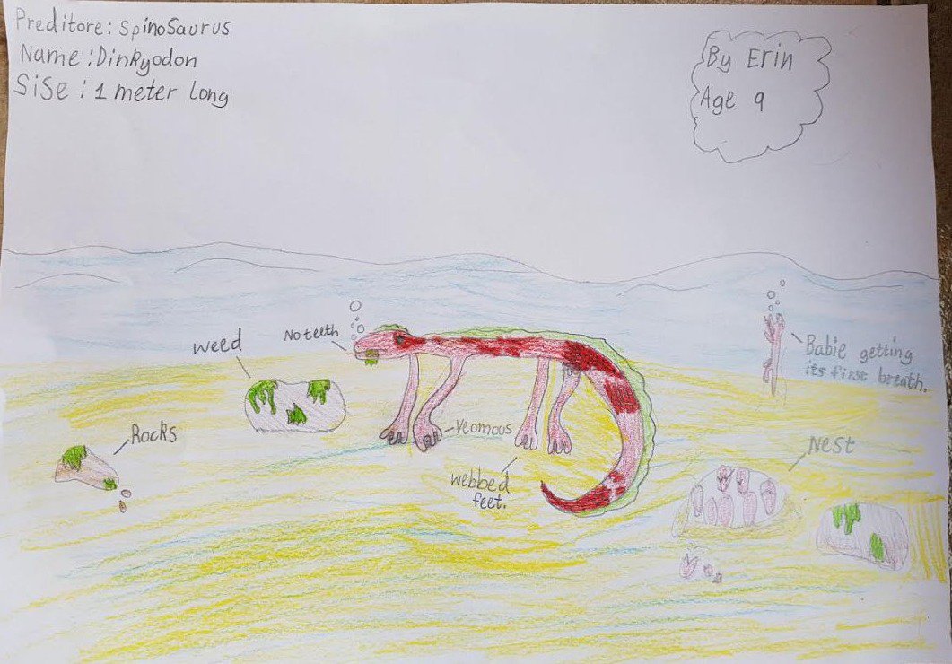 dinoworldlive's tweet photo. The results for #DinoWorldLiveComp are in! Congratulations to our five talented winners: Aurelia, Erin, Ilinca, Henry and Ivy!

Check out their ROAR-SOME dino drawings!

A big thanks to everyone that entered, and keep an eye on this page for any more DINO-MITE competitions! https://t.co/THpQrHX6Qa