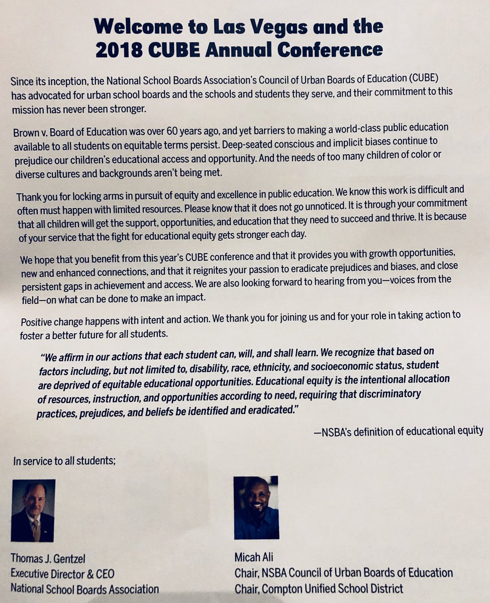 michael_pujol's tweet photo. @McGrawHillK12 Proud Strategic Equity Partner with @NSBAComm. “We affirm in our actions that each student Can, Will, and shall Learn.” #NSBACUBE18 #equity #k12 https://t.co/KkOjduwst5
