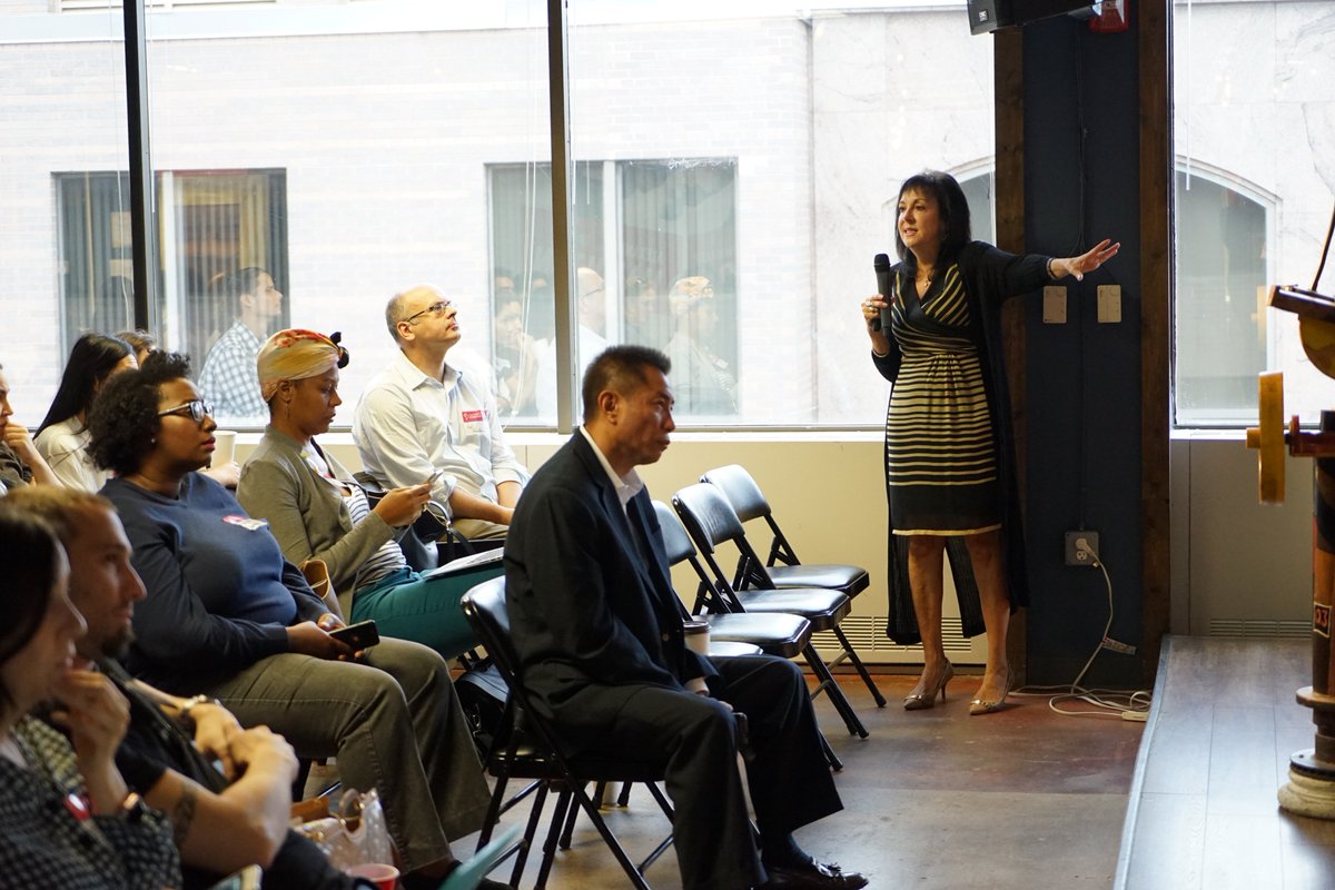 DCstartupweek's tweet photo. Today at @1776dc, @LizSaraPR gave a great talk about "Marketing on a Shoestring." Thank you for the great insights!! #dcstartupweek #dcsw18 https://t.co/CZzHKWCali